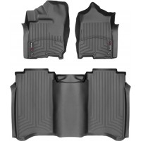 Коврики Weathertech Black для Nissan Titan XD (double cab)(mkII)(no organizer under 2 row) 2016→