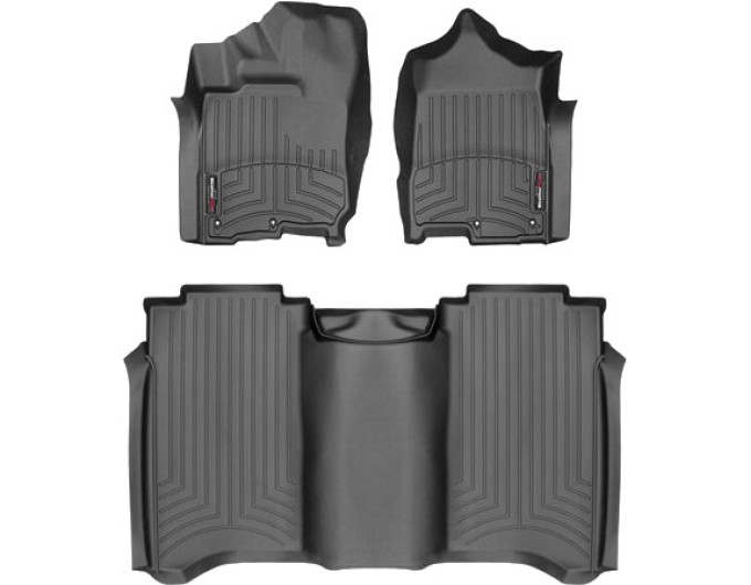 Коврики WeatherTech Black для Nissan Titan (mkII)(crew cab)(no organizer under 2 row) 2016-2024, цена: 13 472 грн.