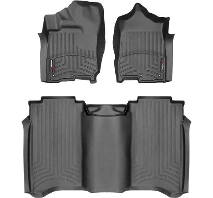 Коврики WeatherTech Black для Nissan Titan (mkII)(crew cab)(no organizer under 2 row) 2016-2024, цена: 12 487 грн.