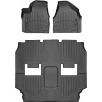 Коврики WeatherTech Black для Chrysler Pacifica (mkII)(not hybrid)(Touring Trim)(2 row - 3 seat bench or 2 row - bucket seats)(1-2-3 row) 2016→