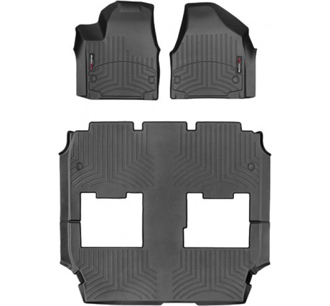 Коврики WeatherTech Black для Chrysler Pacifica (mkII)(hybrid)(Touring Trim)(1-2-3 row) 2016→, цена: 12 487 грн.