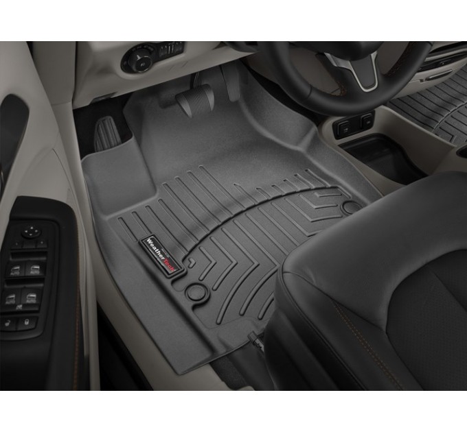 Коврики Weathertech Black для Chrysler Pacifica (mkII)(not hybrid)(7 seats - 2 row bucket seats or 8 seats - 2 row bench seats)(1-2-3 row) 2016→, ціна: 12 487 грн.