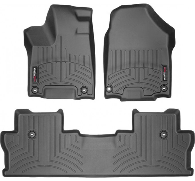 Коврики Weathertech Black для Honda Ridgeline (mkII)(1-2 row + under 2 row) 2017→, ціна: 10 641 грн.