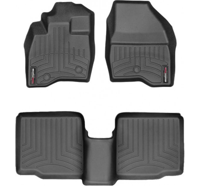 Коврики WeatherTech Black для Ford Explorer (mkV)(1-2 row)(2 row bench seats or bucket without console) 2017-2019, цена: 9 994 грн.