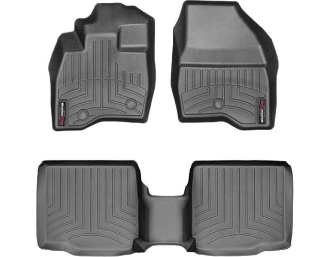 Коврики Weathertech Black для Ford Explorer (mkV)(1-2 row)(2 row bucket seats with console) 2017-2019, ціна: 11 709 грн.