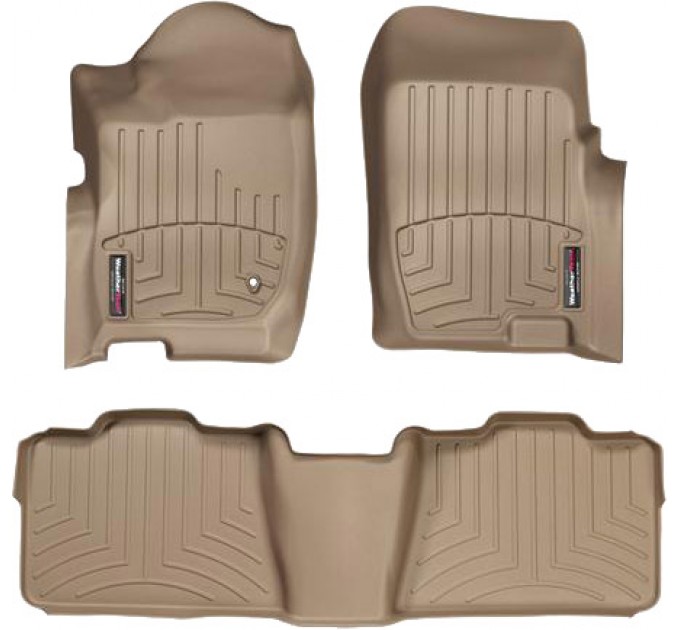 Коврики Weathertech Beige для Ford Explorer (mkIV); Mercury Mountaineer (mkIII)(1-2 row)(2 row bench seats or bucket no console) 2006-2010, ціна: 10 779 грн.