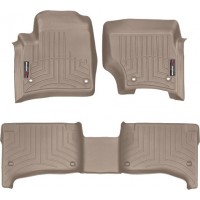Коврики WeatherTech Beige для Volkswagen Touareg (mkI); Porsche Cayenne (mkI)(4 oval fixings) 2002-2008