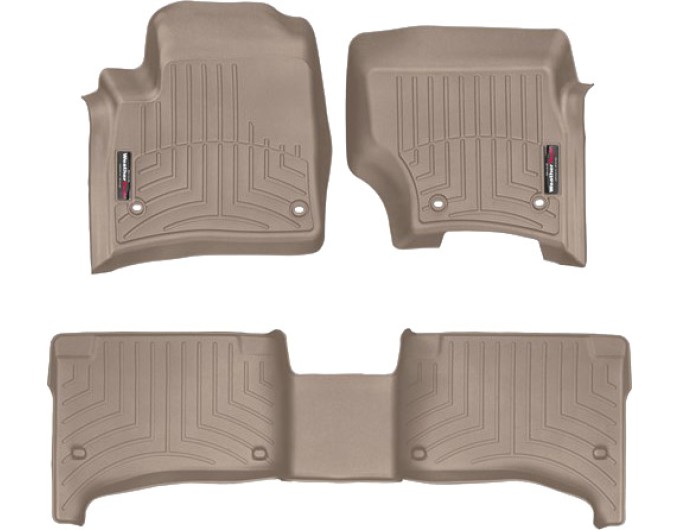 Коврики WeatherTech Beige для Volkswagen Touareg (mkI); Porsche Cayenne (mkI)(4 oval fixings) 2002-2008, цена: 12 666 грн.
