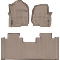 Коврики WeatherTech Beige для Ford Super Duty (mkIV)(extended cab)(1 row - 2pcs.)(1 row bench seats) 2017→