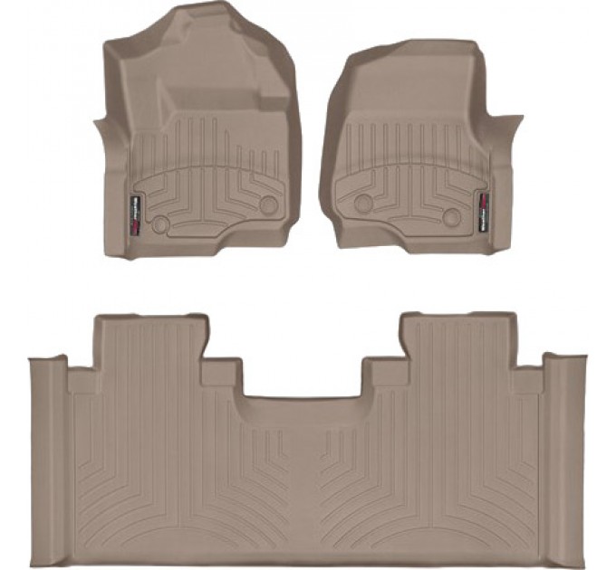 Коврики WeatherTech Beige для Ford Super Duty (mkIV)(extended cab)(1 row - 2pcs.)(1 row bench seats) 2017→, цена: 11 194 грн.