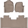 Коврики WeatherTech Beige для Ford Super Duty (mkIV)(extended cab)(1 row - 2pcs.)(1 row bench seats) 2017→, цена: 11 194 грн.