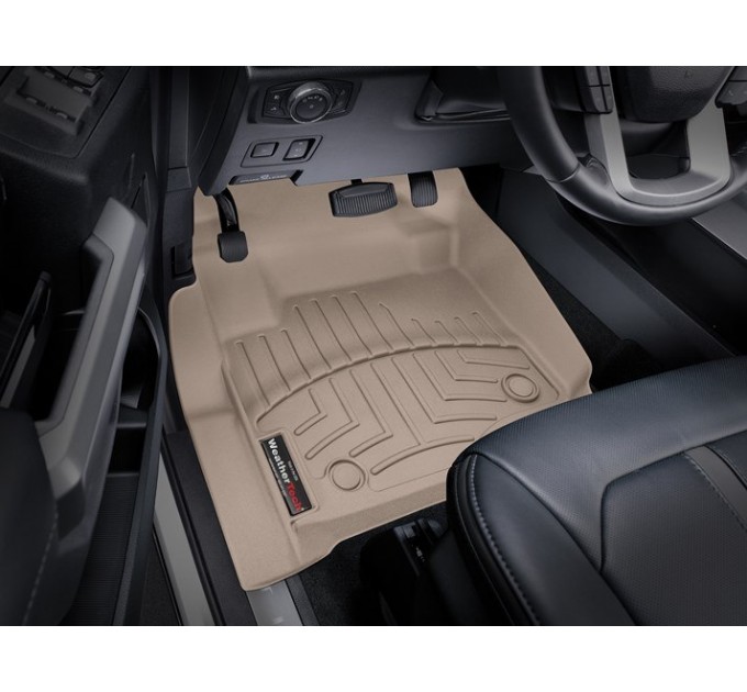 Коврики WeatherTech Beige для Ford Super Duty (mkIV)(extended cab)(1 row - 2pcs.)(1 row bench seats) 2017→, цена: 11 194 грн.