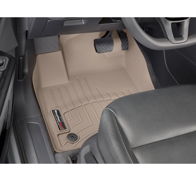 Коврики WeatherTech Beige для Volkswagen Atlas (mkI)(4 fixings)(2 row bench seats)(1-2 row) 2017→, цена: 10 779 грн.