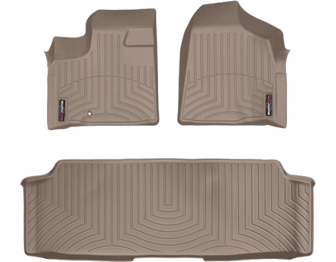 Коврики WeatherTech Beige для Dodge Grand Caravan (mkV)(1-2 row)(2 row bench)(no Stow & Go or Swivel & Go seats) 2008-2011, цена: 11 709 грн.