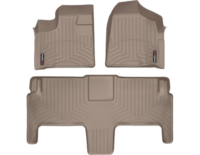 Коврики WeatherTech Beige для Dodge Grand Caravan (mkV); Chrysler Grand Voyager (mkV); Volkswagen Routan (mkI)(2 row bucket Swivel & Go seats)(1-2 row) 2008-2011, цена: 11 709 грн.
