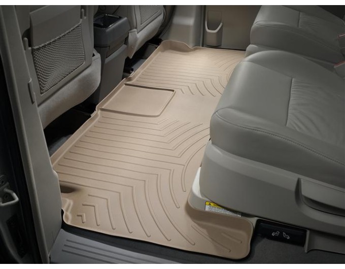 Коврики WeatherTech Beige для Dodge Grand Caravan (mkV); Chrysler Grand Voyager (mkV); Volkswagen Routan (mkI)(2 row bucket Swivel & Go seats)(1-2 row) 2008-2011, цена: 11 709 грн.