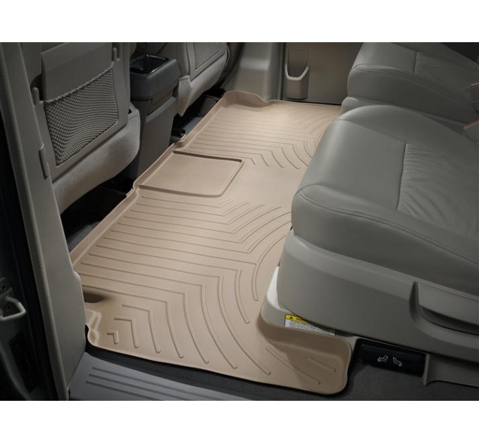 Коврики Weathertech Beige для Chrysler Town & Country (mkV); Volkswagen Routan (mkI)(1-2 row)(with super console)(2 row luxury bucket seats) 2011-2016, ціна: 10 986 грн.