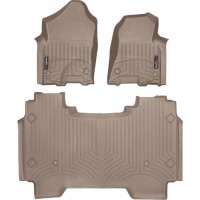 Коврики WeatherTech Beige для Dodge Ram (mkV)(crew cab)(1 row bucket seats)(no storage under 2 row) 2019→
