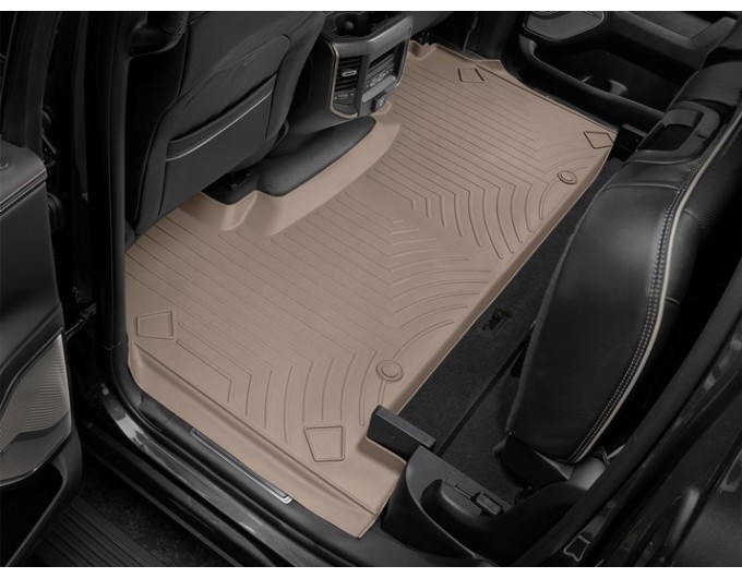 Коврики WeatherTech Beige для Dodge Ram (mkV)(crew cab)(1 row bench seats)(with storage under 2 row) 2019→, цена: 15 686 грн.