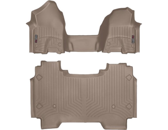 Коврики WeatherTech Black для Dodge Ram (mkV)(crew cab)(1 row bench seats)(no storage under 2 row) 2019→, цена: 15 686 грн.