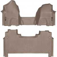 Коврики WeatherTech Beige для Dodge Ram (mkV)(crew cab)(1 row bench seats)(with storage under 2 row) 2019→