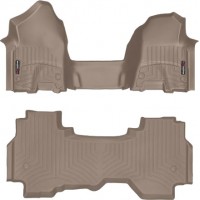 Коврики Weathertech Beige для Dodge Ram (quad cab)(mkV)(1 row bucket seats) 2019→
