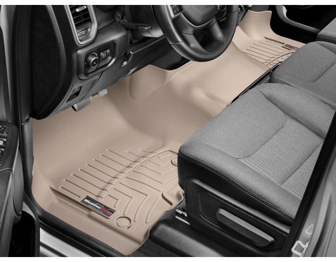 Коврики WeatherTech Beige для Dodge Ram (mkV)(crew cab)(1 row bench seats)(with storage under 2 row) 2019→, цена: 15 686 грн.