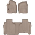 Коврики WeatherTech Beige для Chevrolet Silverado (mkIV); GMC Sierra (mkV)(double cab)(1 row bucket)(no storage under 2 row) 2019→, цена: 13 915 грн.