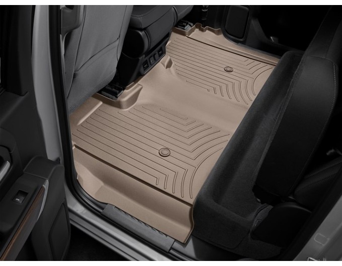 Коврики WeatherTech Beige для Chevrolet Silverado (mkIV); GMC Sierra (mkV)(crew cab)(1 row bench)(with storage under 2 row) 2019→, цена: 15 686 грн.