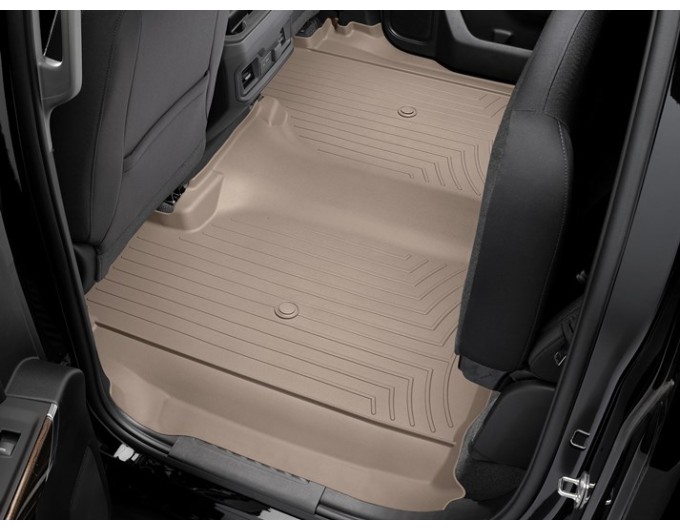 Коврики WeatherTech Beige для Chevrolet Silverado (mkIV); GMC Sierra (mkV)(crew cab)(1 row bench)(no storage under 2 row) 2019→, цена: 15 686 грн.