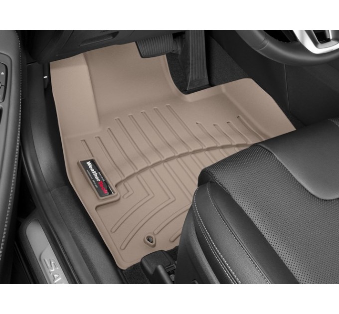 Коврики WeatherTech Beige для Hyundai Santa Fe (mkIV)(1 row) 2018-2020, цена: 6 216 грн.