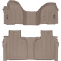 Коврики WeatherTech Beige для Chevrolet Silverado (mkIV); GMC Sierra (mkV)(crew cab)(1 row bench)(with storage under 2 row) 2019→, цена: 15 686 грн.
