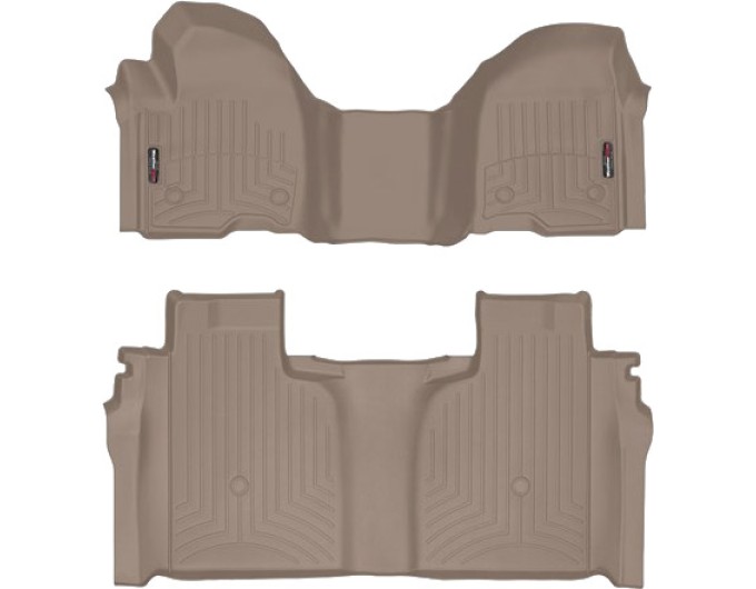 Коврики WeatherTech Beige для Chevrolet Silverado (mkIV); GMC Sierra (mkV)(crew cab)(1 row bench)(with storage under 2 row) 2019→, цена: 15 686 грн.
