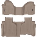Коврики WeatherTech Beige для Chevrolet Silverado (mkIV); GMC Sierra (mkV)(double cab)(1 row bench)(no storage under 2 row) 2019→, цена: 15 686 грн.