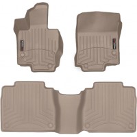 Коврики WeatherTech Beige для Mercedes-Benz GLS-Class (X167)(7 seats)(no cup holder on console)(1-2 row) 2019→