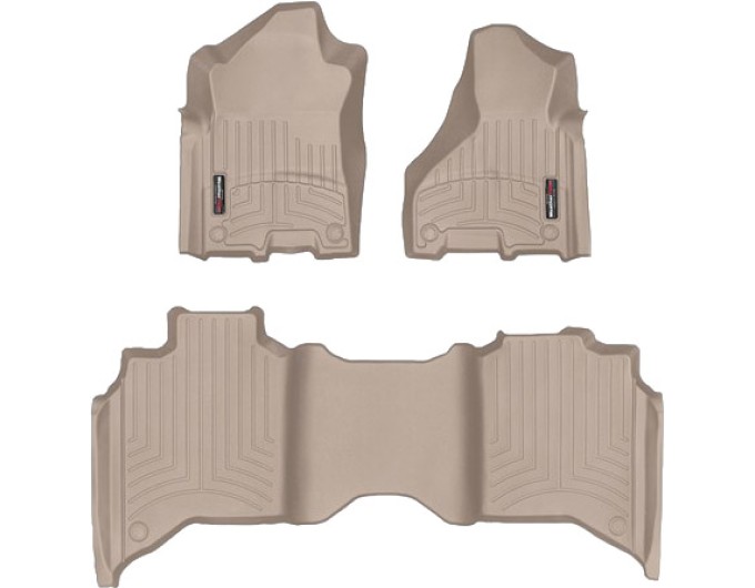 Коврики WeatherTech Beige для Dodge Ram 2500HD (mkV)(crew cab)(1 row bucket) 2019→, цена: 13 915 грн.
