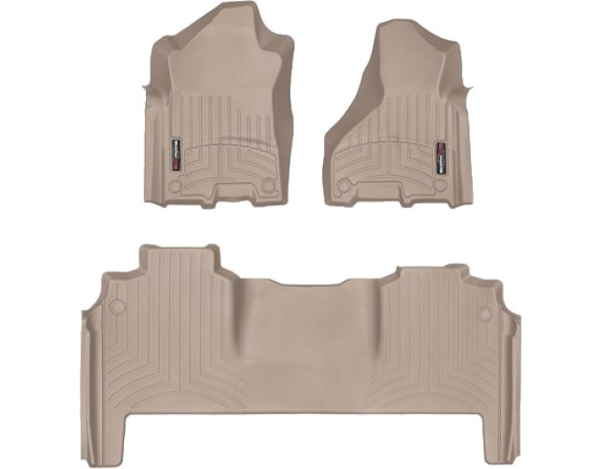 Коврики WeatherTech Beige для Dodge Ram 2500HD (mkV)(mega cab)(1 row bucket) 2019→, цена: 13 915 грн.