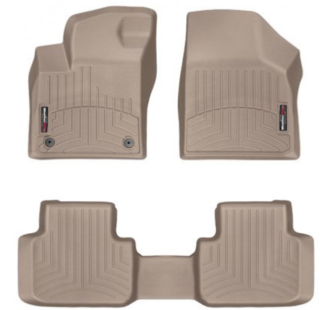 Коврики Weathertech Beige для Volkswagen Atlas (mkI)(2 fixings)(2 row bench seats)(1-2 row) 2019→, ціна: 10 779 грн.