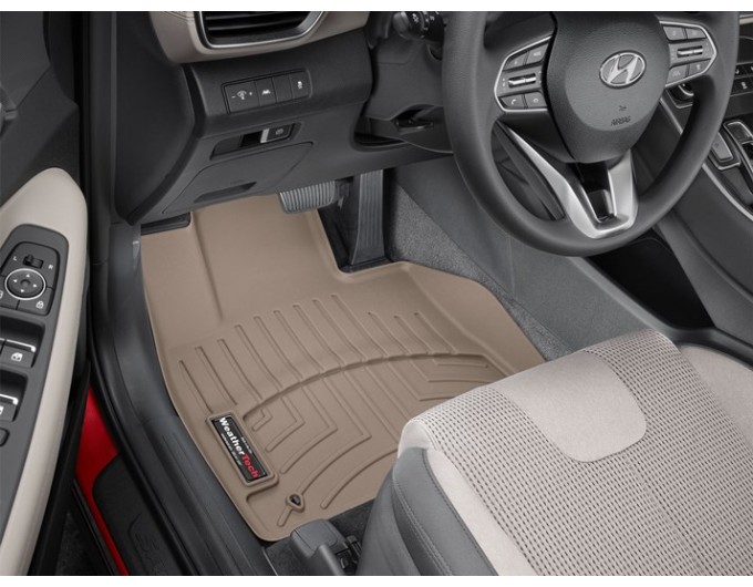 Коврики WeatherTech Beige для Hyundai Santa Fe (mkIV)(not hybrid)(1 row) 2020→, цена: 6 625 грн.