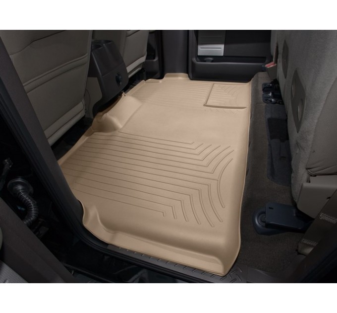 Коврики WeatherTech Beige для Ford F-150 (mkXI)(double cab)(no 4x4 shifter)(1 row - 1pc.)(no console)(with air vents to 2 row)(2 fixing posts) 2010-2014, цена: 14 718 грн.