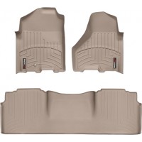 Коврики WeatherTech Beige для Dodge Ram (mkIV)(mega cab)(1 fixing hook)(with Full Lenght Console)(no PTO Kit)( 2009-2012