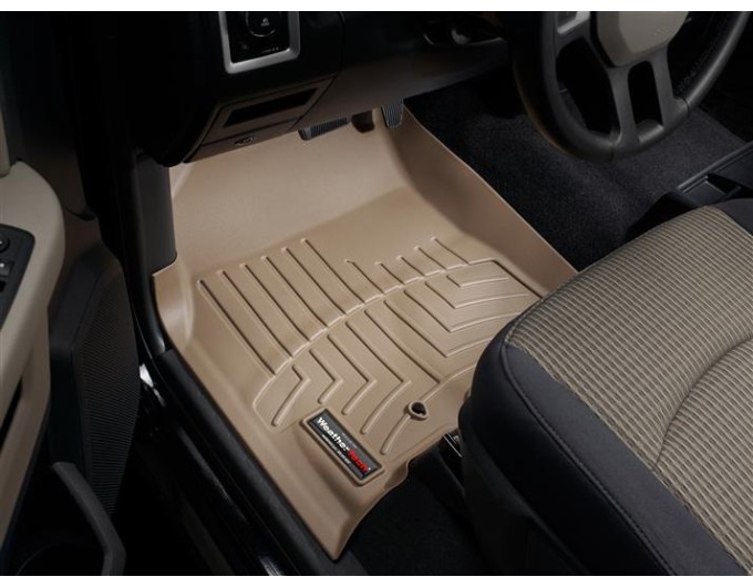 Коврики WeatherTech Beige для Dodge Ram (mkIV)(mega cab)(1 fixing hook)(with Full Lenght Console)(no PTO Kit)( 2009-2012, цена: 11 709 грн.