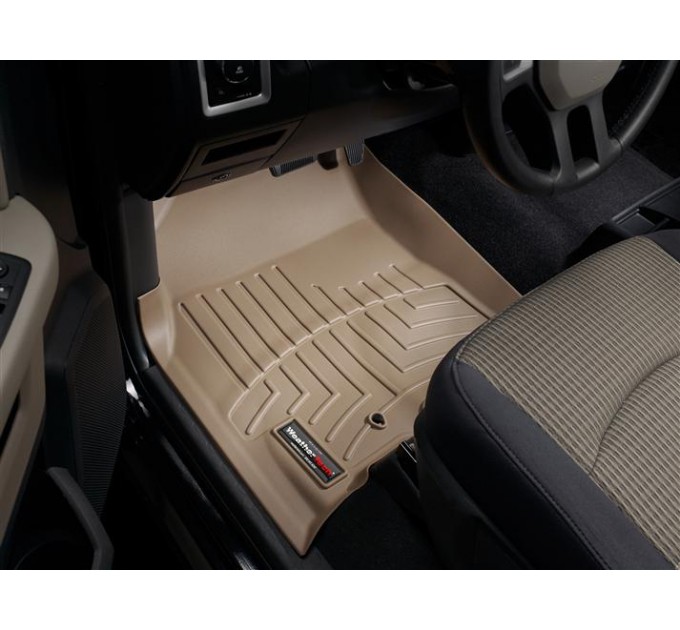 Коврики Weathertech Beige для Dodge Ram (mega cab)(mkIV)(1 fixing hook)(with Full Lenght Console)(no PTO Kit)( 2009-2012, ціна: 10 986 грн.