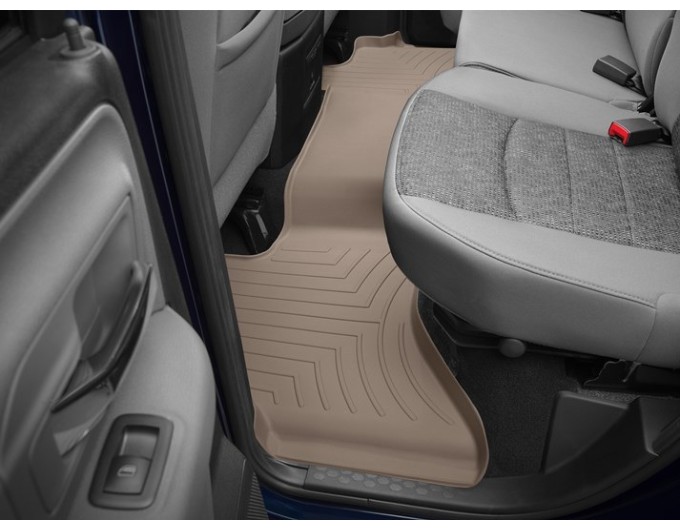 Коврики WeatherTech Beige для Dodge Ram (mkIV)(quad cab)(4 fixing hooks)(no 4x4 shifter)(with Armrest Console) 2012-2018, цена: 15 686 грн.