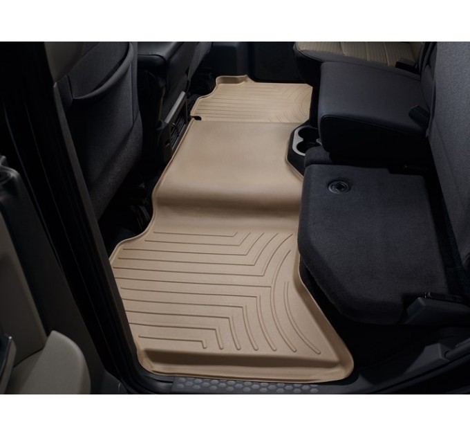 Коврики WeatherTech Beige для Dodge Ram (mkIV)(crew cab)(4 fixing hooks)(no 4x4 shifter)(with Armrest Console) 2012-2018, цена: 14 718 грн.