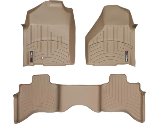 Коврики WeatherTech Beige для Dodge Ram (mkIV)(quad cab)(1 fixing hook)(no PTO Kit) 2009-2012, цена: 13 915 грн.