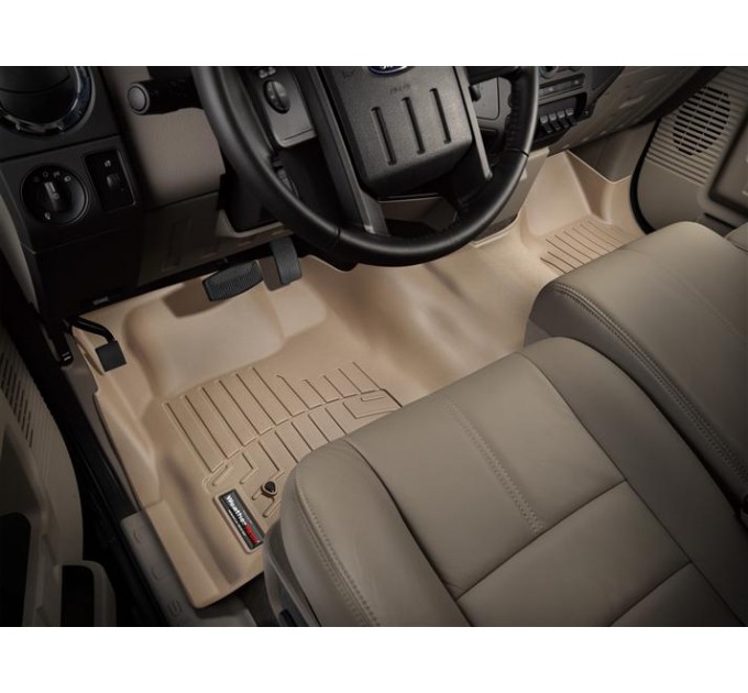 Коврики WeatherTech Beige для Ford Super Duty (mkII)(double cab)(no 4x4 shifter)(1 row - 1pc.) 2008-2010 automatic, цена: 12 440 грн.