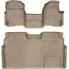 Коврики WeatherTech Beige для Ford F-150 (mkXI)(double cab)(no 4x4 shifter)(1 row - 1pc.)(no console)(with air vents to 2 row)(2 fixing posts) 2010-2014, цена: 14 718 грн.