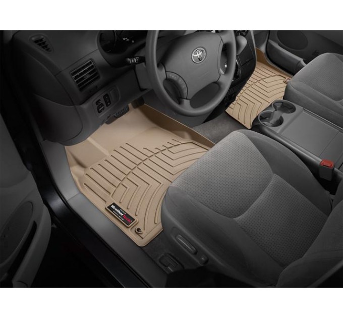 Коврики Weathertech Beige для Toyota Sienna (mkII)(1-2 row)(1 row 2pcs.) 2003-2009, ціна: 10 986 грн.