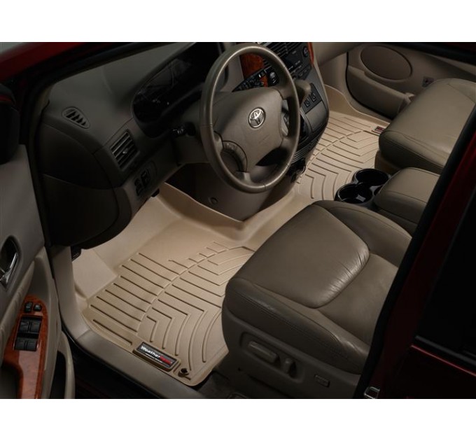 Коврики WeatherTech Beige для Toyota Sienna (mkII)(1-2 row)(1 row 1pcs.) 2003-2009, цена: 12 648 грн.